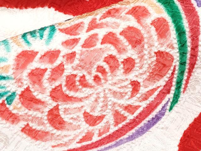 平和屋着物■極上　七五三　女の子　3歳　祝着・長襦袢セット　総絞り　鞠花文　逸品　CYAA3910s5_6