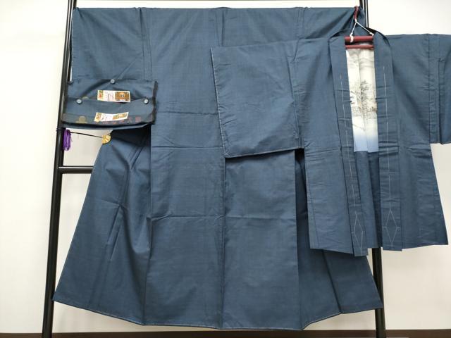 平和屋着物■極上　男性　本場大島紬　アンサンブル　120亀甲　総詰め　キングサイズ　証紙付き　逸品　未使用　CYAA3912s5