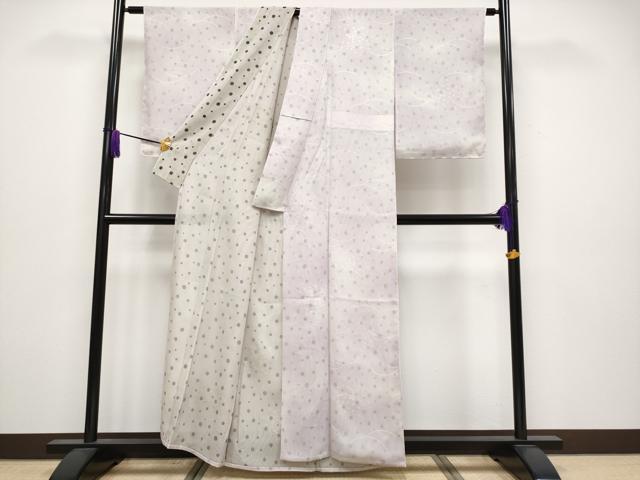 平和屋着物■極上　訪問着　無双　紗袷　紗×紗　水玉　露芝　暈し染め　金銀彩　逸品　未使用　CYAA3945s5_1