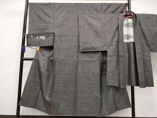 平和屋着物■極上　男性　本場大島紬　アンサンブル　100亀甲　総詰め　反端付き　逸品　未使用　CYAA3949s5