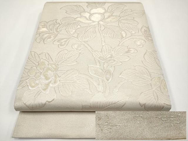 平和屋着物●極上　洛風林　工芸帯地　太鼓柄袋帯　枝花文　金銀糸　逸品　CYAA3972s6