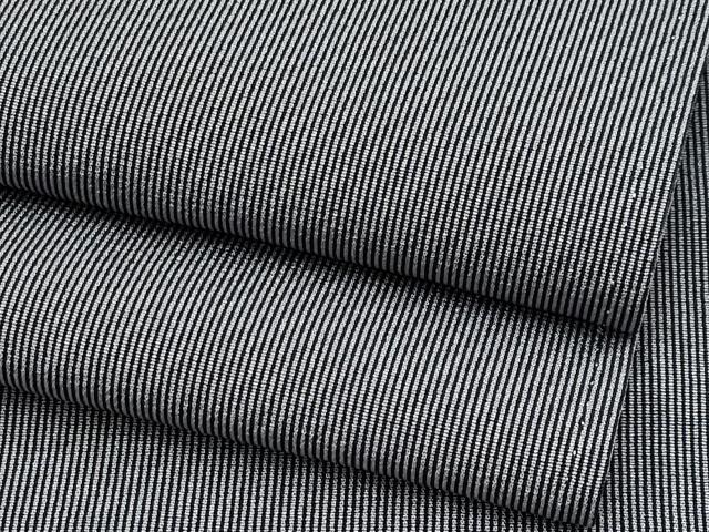 平和屋着物●極上　男性　江戸小紋　万筋　黒×素鼠色地　逸品　CYAA4031s6