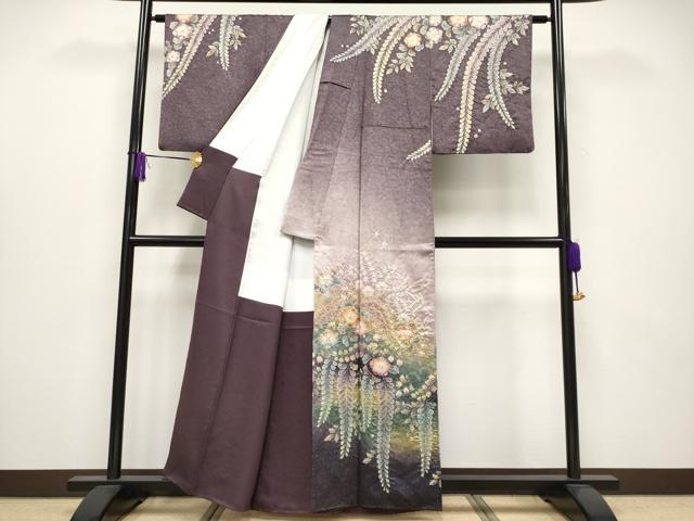 平和屋着物●極上　訪問着　作家物　辻が花　絞り　暈し染め　銀通し地　逸品　CYAA4056s6_1