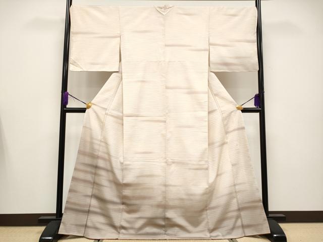 平和屋着物●極上　本塩沢　やまだ織　訪問着　染色作家　桐村博　雪の中のきれ　証紙付き　逸品　未使用　CYAA4121s6