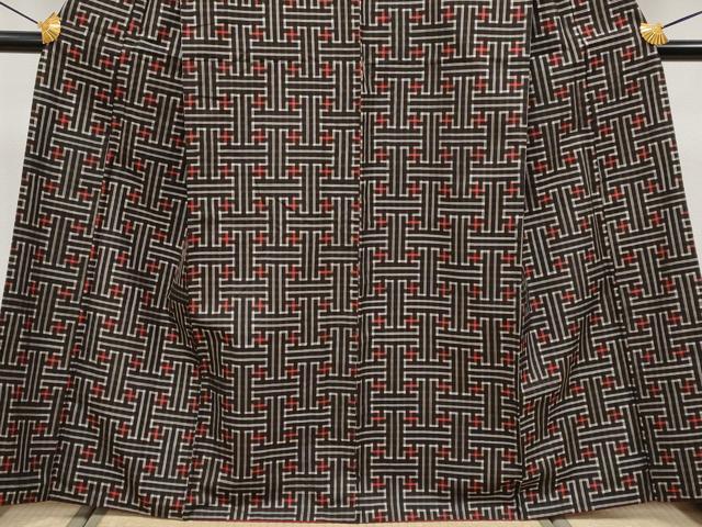 平和屋着物●希少　本場大島紬　龍郷絣　秋名バラ　逸品　CYAA4152s6_4
