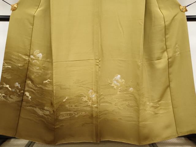 平和屋着物●極上　金彩友禅　卓越技能者・名工・和田光正　訪問着　寿光織　立波文　金銀糸　鈴乃屋扱い　逸品　CYAA4155s6_3