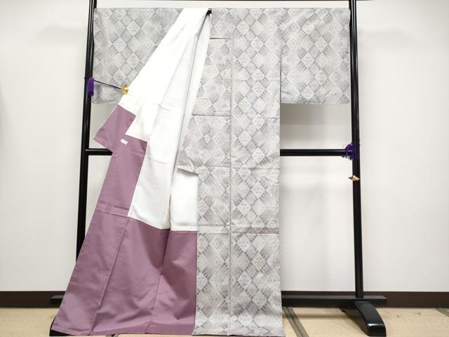平和屋本店●極上　本場大島紬　花菱文　総絣　車輪梅工芸　証紙付き　逸品　未使用　CYAA4156s6_2