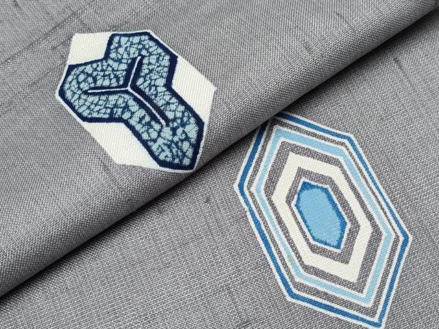 平和屋着物●極上　東京友禅　木下冬彦　紬　亀甲柄　煤色地　逸品　CYAA4164s6 平和屋着物○極上 東京友禅 木下冬彦 紬 亀甲柄 煤色地 逸品
