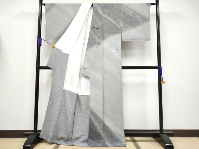 平和屋着物●極上　小林文次郎　訪問着　江戸小紋　寄せ小紋柄　暈し染め　伊と幸　反端付き　逸品　未使用　CYAA4178s6_1