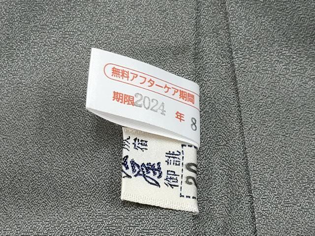 平和屋本店■極上　男性　紬　羽織・長襦袢セット　着物：網代織・墨色　羽織：お召・利休鼠色　逸品　CYAA4184s6_7