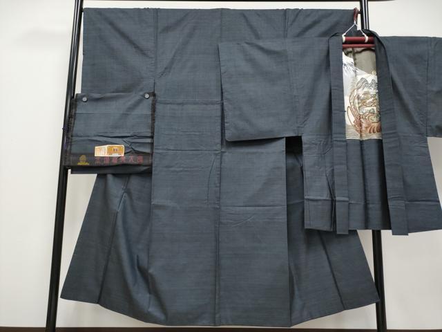 平和屋着物●極上　男性　本場大島紬　アンサンブル　100亀甲　総詰め　証紙付き　逸品　CYAA4185s6