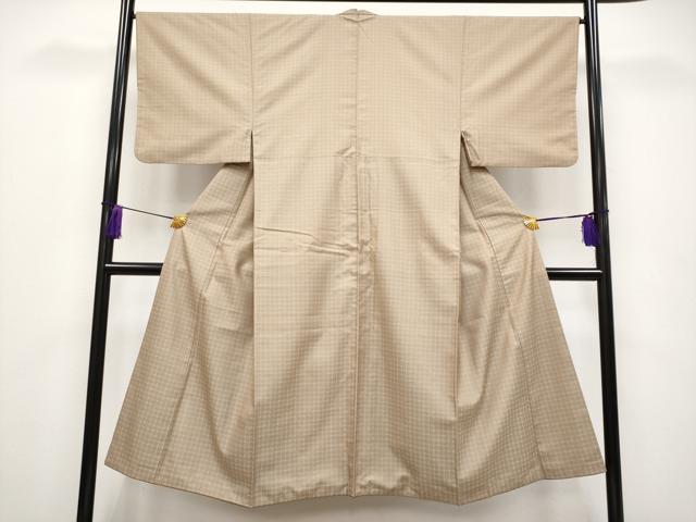 平和屋着物○極上 男性 お召 吉祥文 柴染色地 逸品 CYAA4216s6