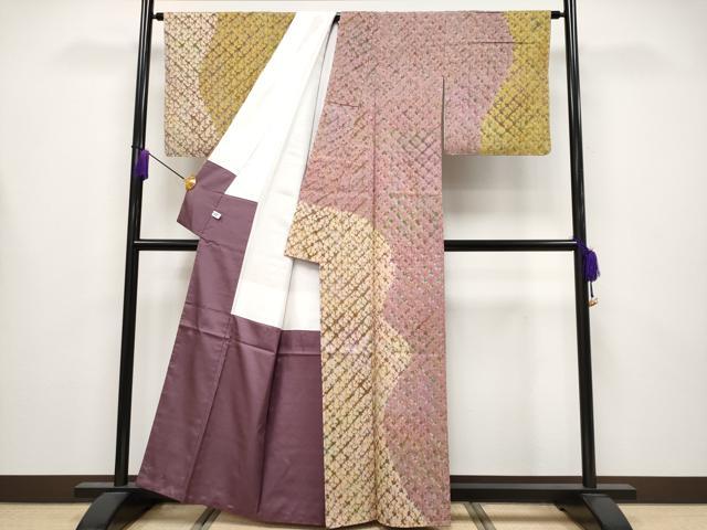 平和屋着物●極上　菅原工房　菅原結作　漢方染紬　訪問着　証紙付き　逸品　未使用　CYAA4219s6_1