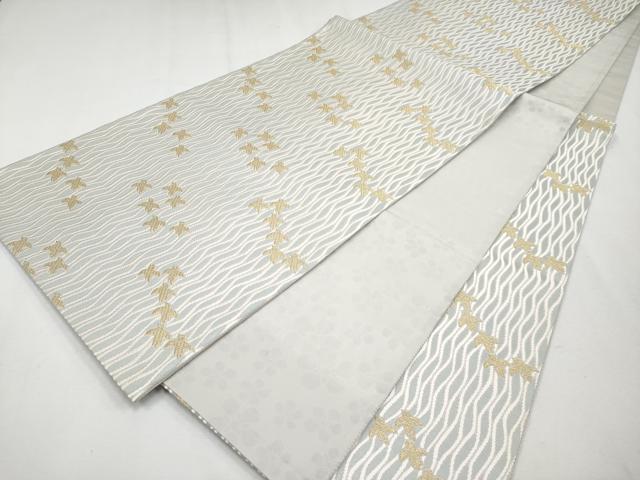 平和屋着物●極上　山口美術織物　皇室　伊勢神宮御用　西陣織　六通柄袋帯　唐織　網に千鳥文　金糸　逸品　CYAA4253s6_7