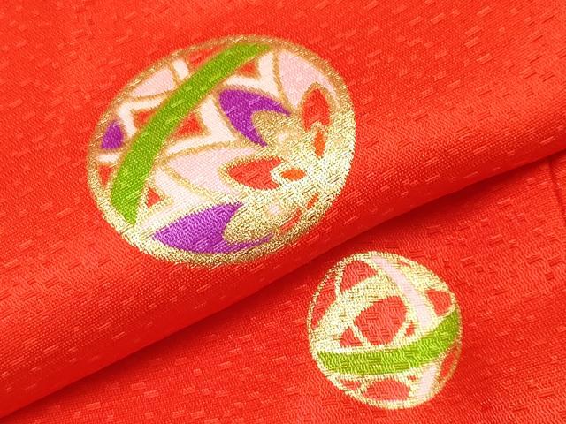 平和屋本店[]極上　七五三　女の子　3歳　祝着・襦袢・被布・草履・小物セット　鞠　扇子　金彩　逸品　新品　CYAA4275s6_2