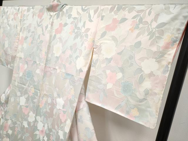 平和屋着物●極上　小紋　地紋起こし　枝花文　たたき染め　逸品　未使用　CYAA4296s6_3
