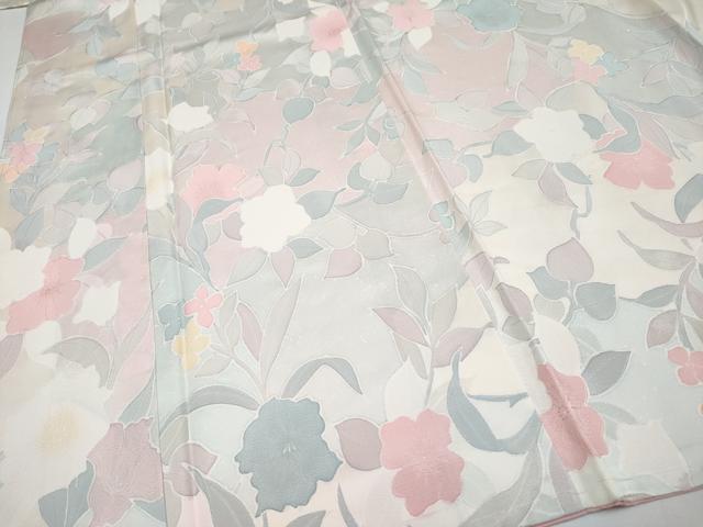 平和屋着物●極上　小紋　地紋起こし　枝花文　たたき染め　逸品　未使用　CYAA4296s6_5