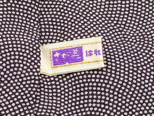 平和屋着物●極上　印傳　訪問着　江戸小紋　流水花唐草文　万筋　黒紅色×白　金彩　さが美扱い　逸品　CYAA4334s6_9