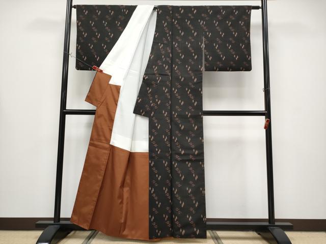 平和屋本店●極上　国指定重要無形文化財　本場久米島紬　手織　証紙付き　逸品　CYAA4335s6_2