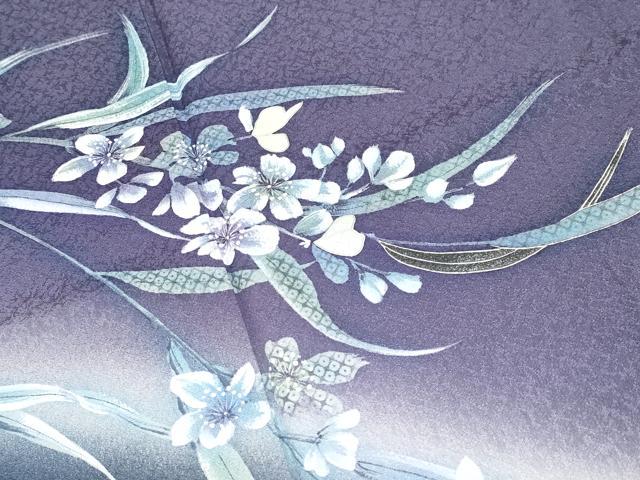 平和屋着物●極上　訪問着　手描き　枝花文　暈し染め　銀彩　逸品　CYAA4382s6_2