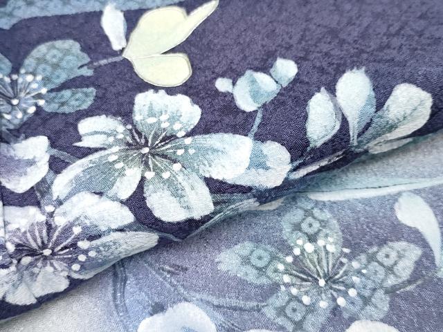 平和屋着物●極上　訪問着　手描き　枝花文　暈し染め　銀彩　逸品　CYAA4382s6_5