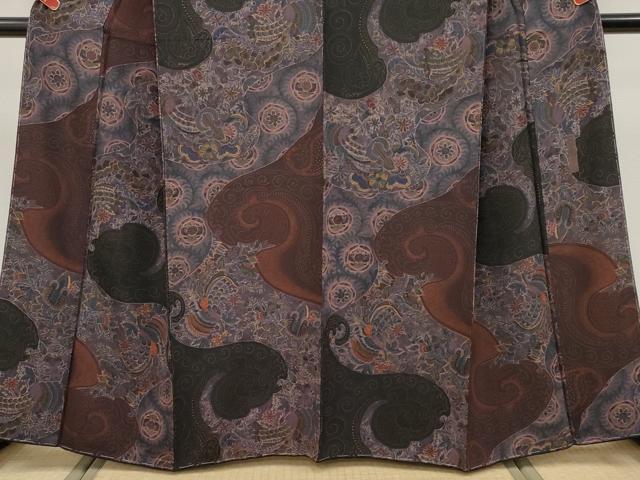 平和屋本店●極上　前田仁仙　仁仙更紗　小紋　花鳥文　逸品　未使用　CYAA4386s6_4