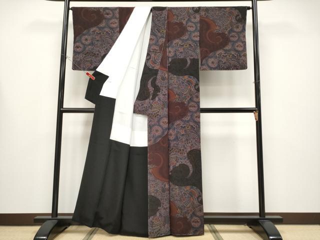 平和屋本店●極上　前田仁仙　仁仙更紗　小紋　花鳥文　逸品　未使用　CYAA4386s6_2