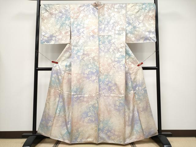 平和屋本店●極上　小紋　枝花文　暈し染め　金彩　逸品　未使用　CYAA4476s6_1
