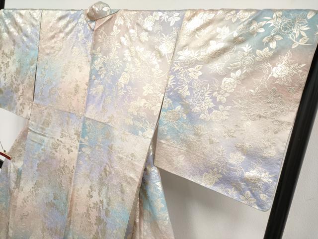 平和屋本店●極上　小紋　枝花文　暈し染め　金彩　逸品　未使用　CYAA4476s6_3