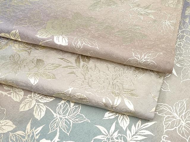 平和屋本店●極上　小紋　枝花文　暈し染め　金彩　逸品　未使用　CYAA4476s6