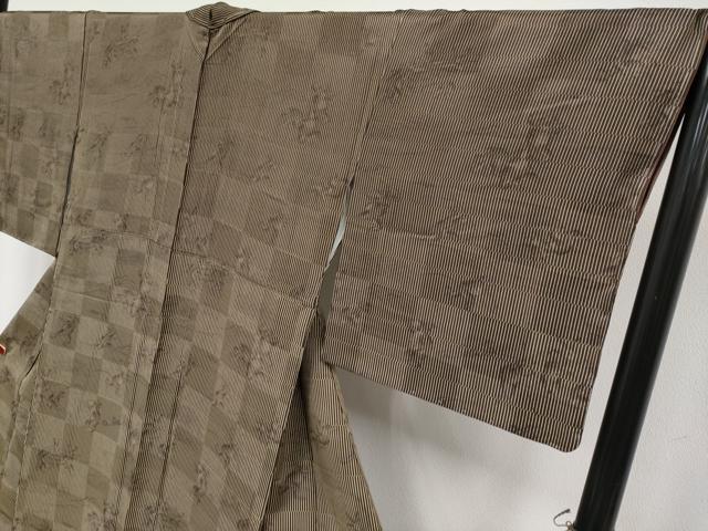 平和屋着物●極上　訪問着　鳥獣戯画　榛色地　逸品　未使用　CYAA4487s6 平和屋着物○極上 訪問着 鳥獣戯画 榛色地 逸品 未使用 CYAA4487s6の