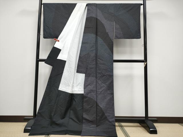 平和屋本店●極上　本場大島紬　訪問着　総刺繍　刺し子　道長吉祥文　逸品　CYAA4590s6_1