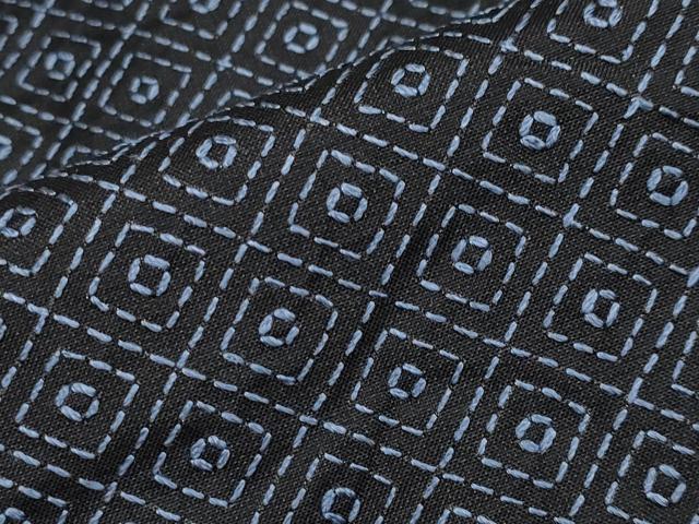 平和屋本店●極上　本場大島紬　訪問着　総刺繍　刺し子　道長吉祥文　逸品　CYAA4590s6_8