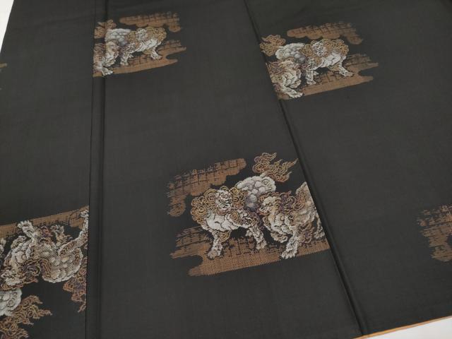 平和屋本店●極上　本場大島紬　9マルキ　唐獅子　逸品　CYAA4629s6_5