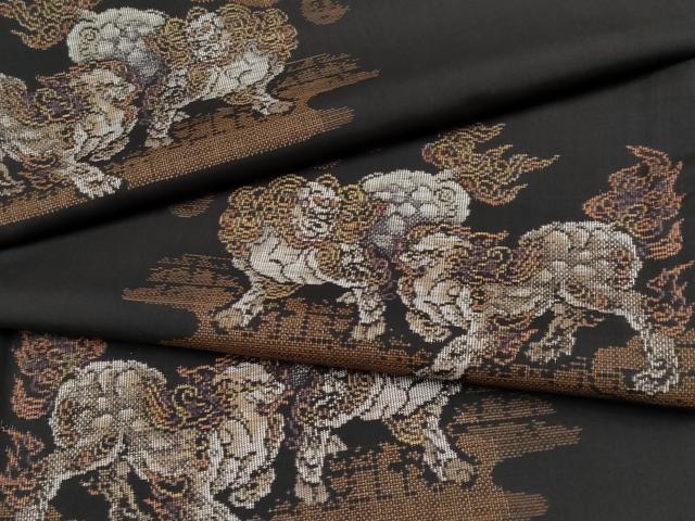 平和屋本店●極上　本場大島紬　9マルキ　唐獅子　逸品　CYAA4629s6