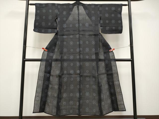 平和屋本店＊極上　夏物　重要無形文化財　本場宮古上布　七宝文　苧麻　逸品　CYAA4633s6_1