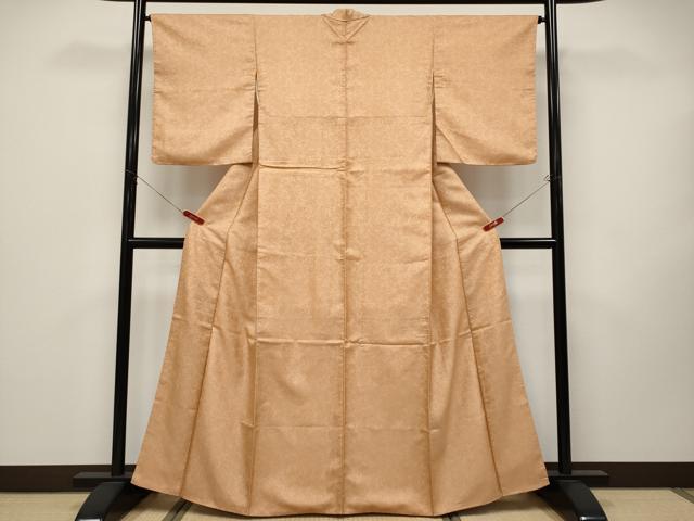 平和屋着物●極上　紋屋井関　御寮織　お召　色無地　桐竹鳳凰文　深支子色地　逸品　CYAA4654s6_1