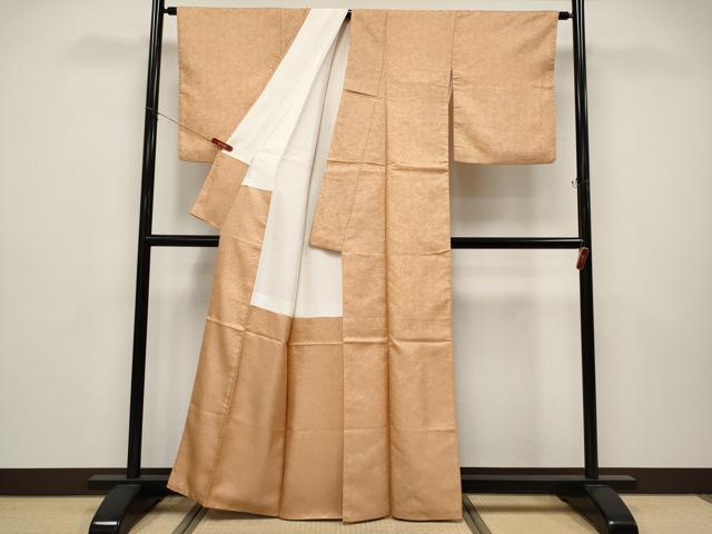 平和屋着物●極上　紋屋井関　御寮織　お召　色無地　桐竹鳳凰文　深支子色地　逸品　CYAA4654s6_2