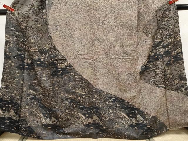 平和屋本店●極上　前田仁仙　仁仙更紗　訪問着　御所解文　さが美扱い　逸品　CYAA4725s6 平和屋本店○極上 前田仁仙 仁仙更紗 訪問着 御所解文 さが美扱い 逸品
