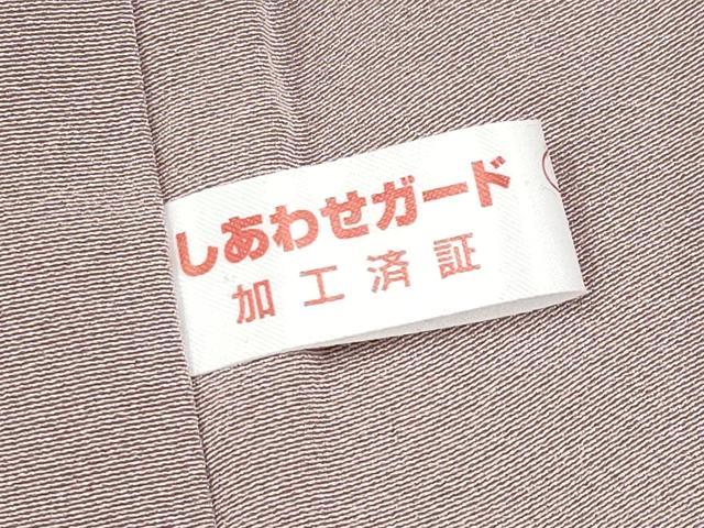 平和屋本店●極上　本加賀友禅作家　野路博　訪問着　枝花文　薄柿色地　逸品　CYAA4869s6_8