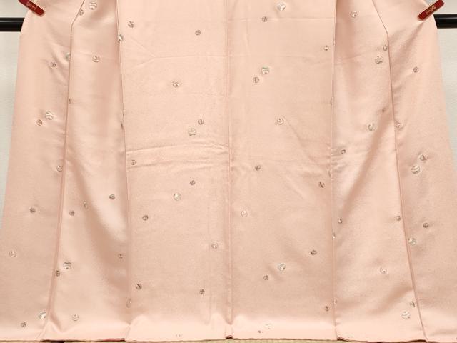 平和屋着物●極上　小紋　総刺繍　鞠花文　一斤染色地　逸品　CYAA4933s6_4