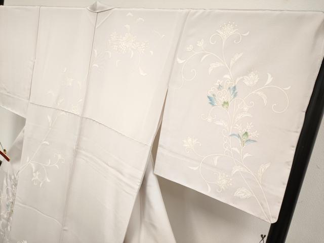平和屋本店○極上 訪問着 駒刺繍 更紗唐草文 金彩 桜色地 逸品 未使用