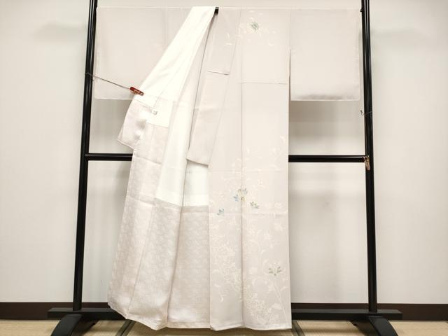 平和屋本店●極上　訪問着　駒刺繍　更紗唐草文　金彩　桜色地　逸品　未使用　CYAA4951s6 平和屋本店○極上 訪問着 駒刺繍 更紗唐草文 金彩 桜色地 逸品 未使用