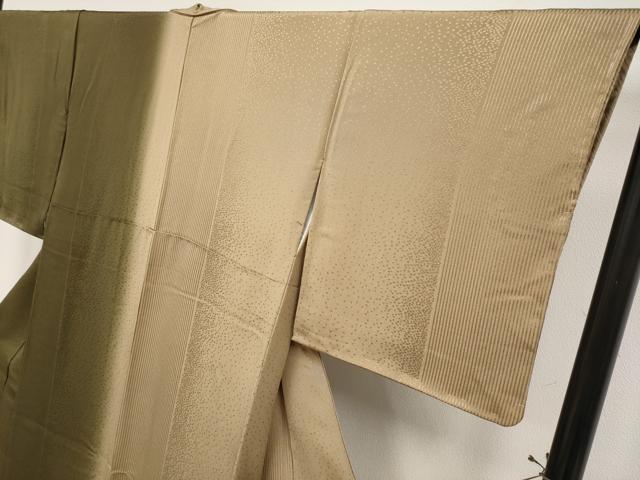 平和屋着物●極上　染色作家　斉藤三才　訪問着　間道　暈し染め　海松色×榛色　逸品　未使用　CYAA5007s6_2