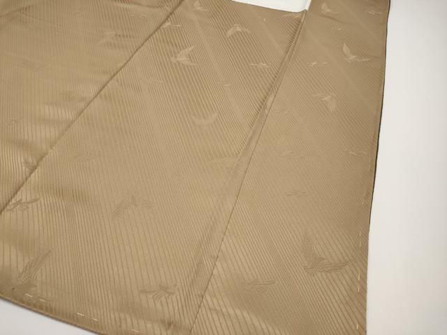 平和屋着物●極上　染色作家　斉藤三才　訪問着　間道　暈し染め　海松色×榛色　逸品　未使用　CYAA5007s6_8