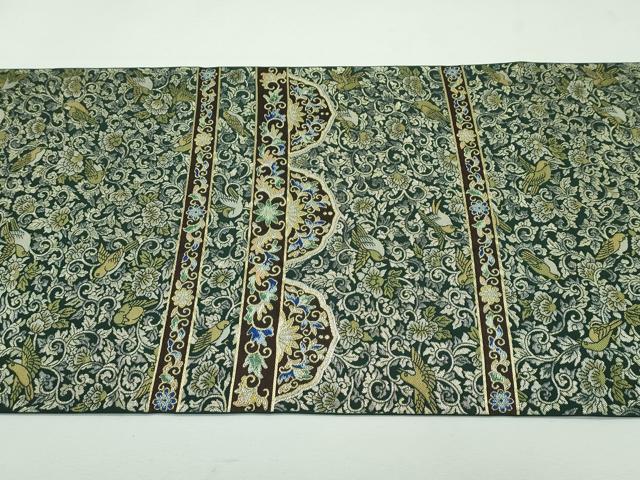 平和屋本店□極上 西陣 川島織物 六通太鼓柄 本袋帯 唐織 鳳凰