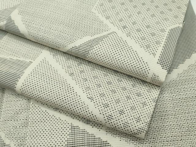 平和屋本店■極上　本場大島紬　白大島　160亀甲　切嵌文様　逸品　CZAA1253s5
