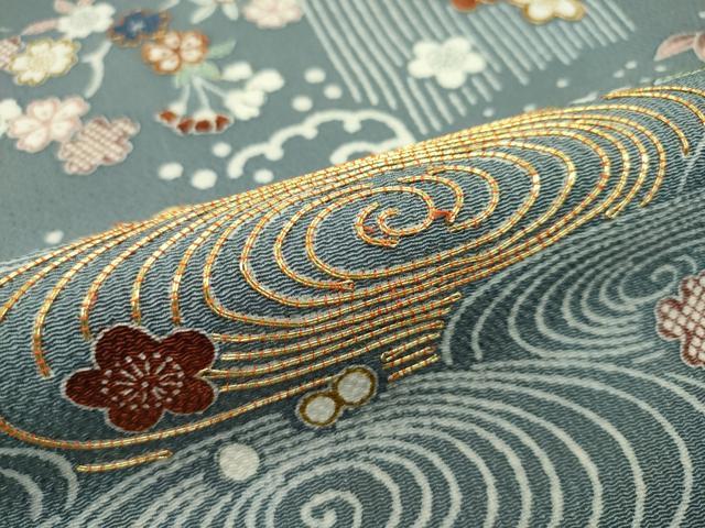 平和屋本店□極上 俵屋 人間国宝 喜多川平朗 有職織物 九寸名古屋帯 共