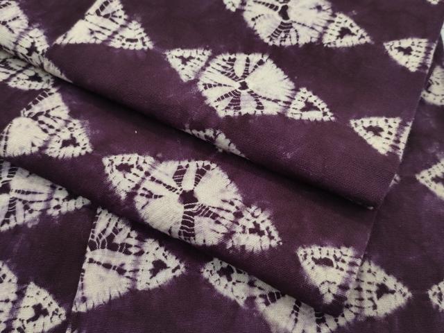 平和屋本店■極上　岩手の匠　草紫堂　南部絞り　紫根染　綿　逸品　CZAA1314s5