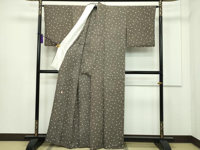 平和屋本店□極上 ファッションデザイナー 花井幸子 小紋 単衣 大小